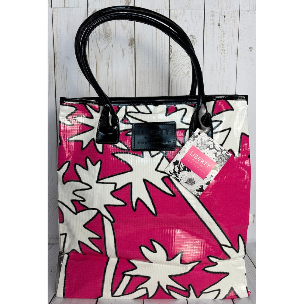 Liberty of London for Target Billboard Tote Bag Pink‎ White Palm Leaf Recycled